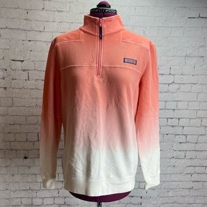 Vineyard Vines size medium ombré shep shirt peach to white